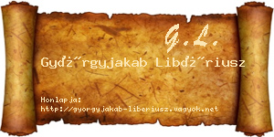 Györgyjakab Libériusz névjegykártya